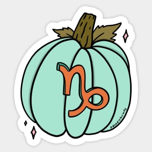 Capricorn Pumpkin Sticker